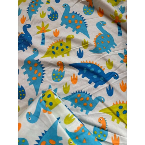 Kite Kids Dinosaur Print Twin Sheet Set With Fitted Sheet Flat Sheet & Pillowcas - Picture 11 of 13